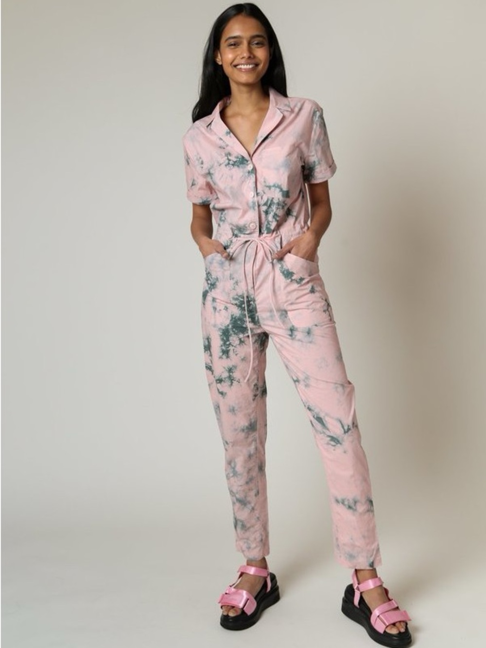 Rachel Antonoff Matthew Jumpsuit in Tie-Dye Size Large
